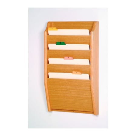 Wooden Mallet 4 Pocket Chart Holder - Light Oak CH14-2LO